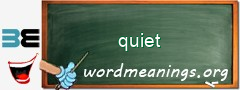 WordMeaning blackboard for quiet